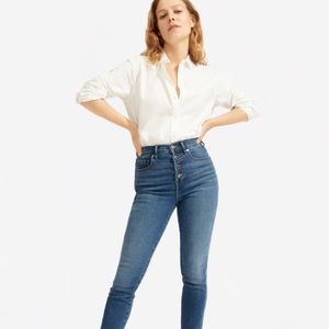 Everlane authentic stretch high rise button fly